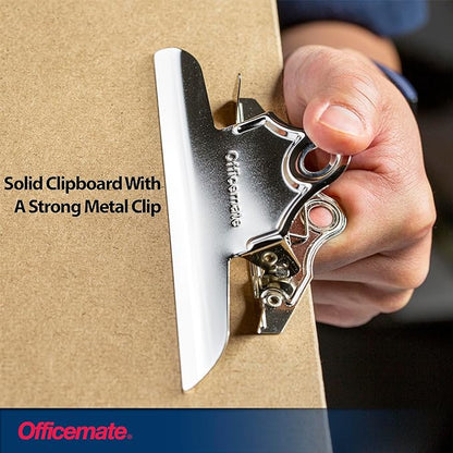 Officemate Recycled Wood Clipboard, 6 Inch Clip, 2 Pack Clipboard, Letter Size (9 x 12.5 Inches), Brown (83100)