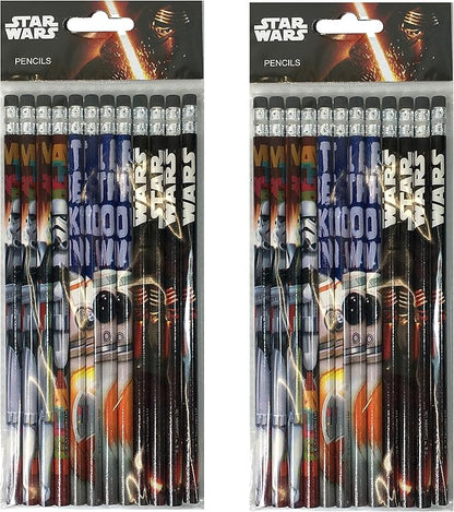Disney Star Wars "The Force Awaken" No. 2 Lead Wood Pencils (24 Pieces)