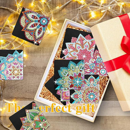 8 Pcs Diamond Art Bookmarks Kit for Adult, DIY Diamond Paint Corner Book Makers Set, Small Diamond Art Kits, Paint by Art Crafts Kit Gifts for Women