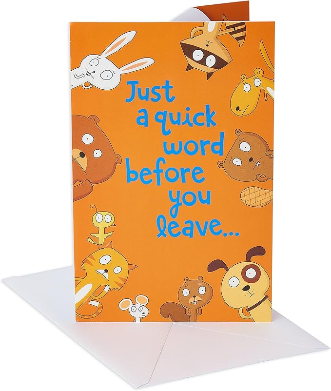 American Greetings Funny Goodbye Card (Don't Leave)