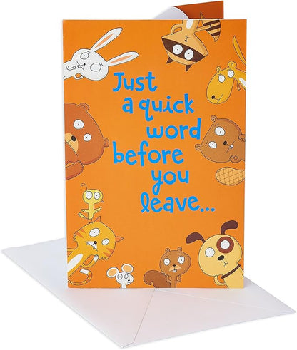 American Greetings Funny Goodbye Card (Don't Leave)