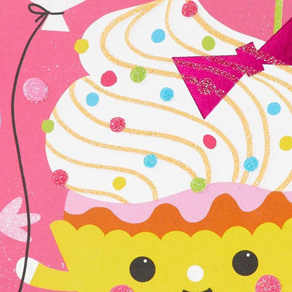 Hallmark Birthday Card for Girls (Cupcake and Candy Stickers)
