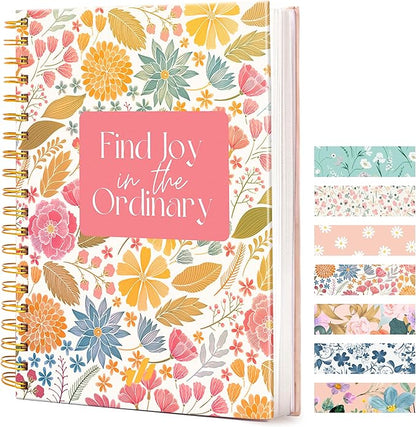 Hardcover Spiral Journal, 10.25" x 7.25", 300-Page Large College-Ruled Notebook for Women, Ideal for Writing, Journaling, Note-Taking, Work, School