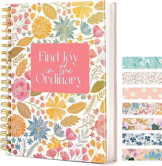 Hardcover Spiral Journal, 10.25" x 7.25", 300-Page Large College-Ruled Notebook for Women, Ideal for Writing, Journaling, Note-Taking, Work, School