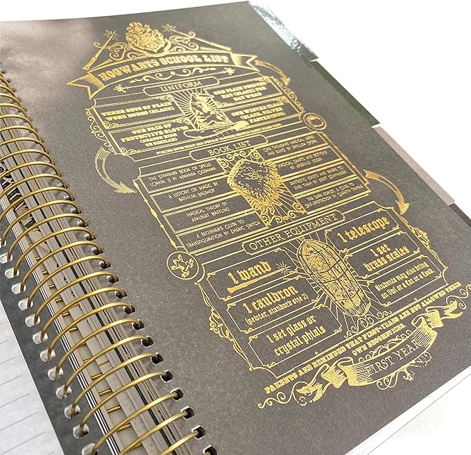 Paper House Productions Harry Potter 12 Month Undated 9.5" Planner with Month and Event Flag Stickers - Marauder's Map