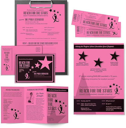 Astrobrights Mega Collection, Colored Cardstock, Neon Pink, 320 Sheets, 65 lb/176 gsm, 8.5" x 11" - MORE SHEETS! (91681)