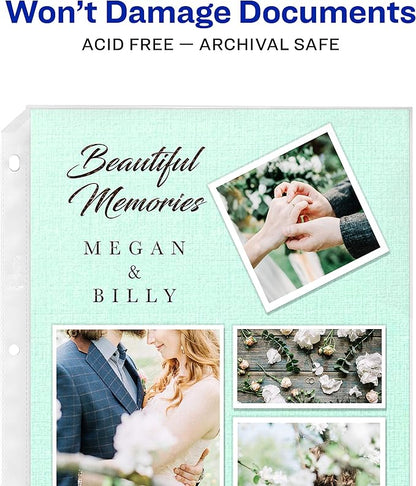 Avery Semi-Clear Standard Weight Sheet Protectors, Top Load, 100 Document Protectors (75536)