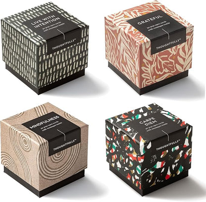 Compendium ThoughtFulls Pop-Open Cards — 4-Pack of Grateful, Live with Intention, Mindfulness, Carpe Diem – 120 Pop-Open Cards, Each with a Different Message Inside