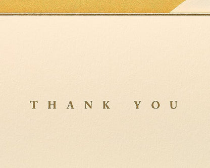Papyrus Thank You Cards with Envelopes, Gold Border (16-Count)