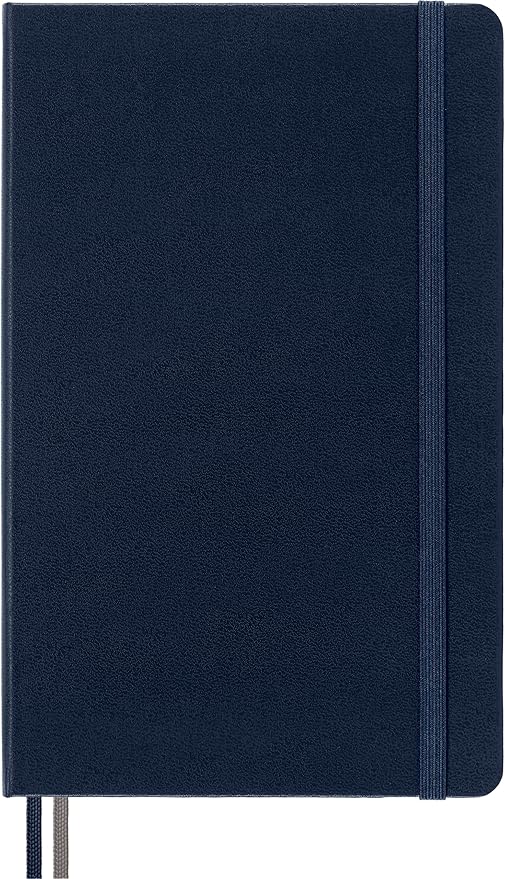 Moleskine Classic Expanded Notebook, Hard Cover, Large (5" x 8.25") Ruled/Lined, Sapphire Blue, 400 Pages