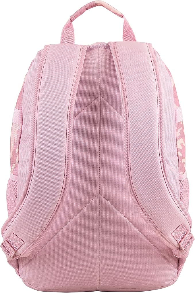 FUEL Hiking Backpack for Women Men Terra Sport, Travel, College, Gym, Work with Laptop Sleeve, Bungee, 18 Inches, Pink Camouflage