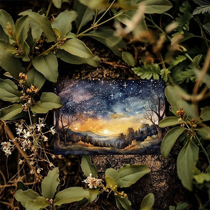 Blank Cards with Envelopes All Occasion,Watercolor Starry Night Sky Design Blank Greeting Cards 4x6,20Pack -Blank Greeting Cards,Note Cards with Matching Peel-and-Seal Rustic Envelopes