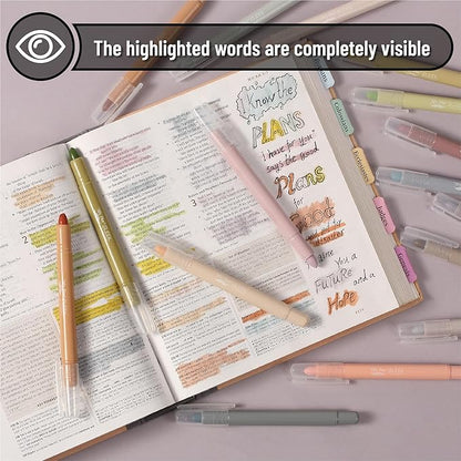 Mr. Pen- Gel Highlighters, 16 Pack, Soft & Muted Colors, No Bleed Bible Markers