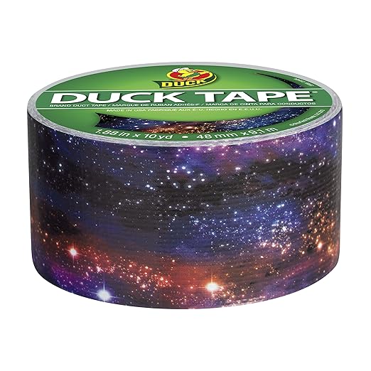 Duck Brand Printed Duct Tape Single Roll, Galaxy (283039)