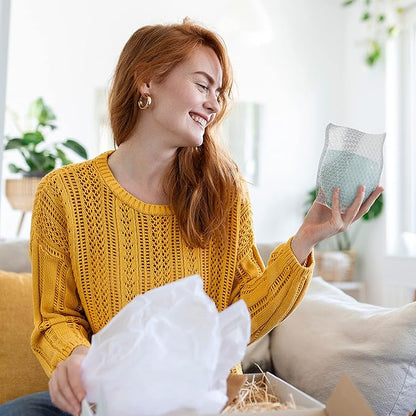 Clear Bubble Out Bags, 8 x 11.5 Inches. 25 Pack Self Seal Bubble Pouches. Polyethylene Clear Bubble Bags for Packing. Waterproof Clear Bubble Out Pouches for Fragile Things