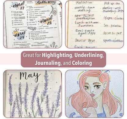 Mr. Pen- Highlighters, 12 Pack, Morandi Colors, Chisel Tip, Bible Highlighter, Aesthetic No Bleed Book Planner Markers, Gift for Christmas