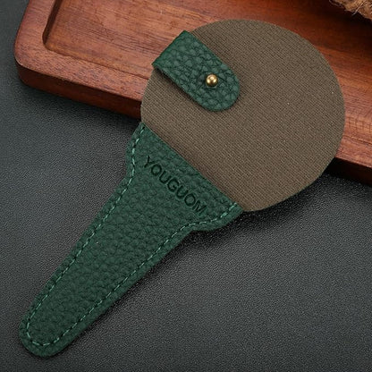 Embroidery Scissors Sheath Protector Craft Scissors Storage Cover Leather Case, 2Pieces Green