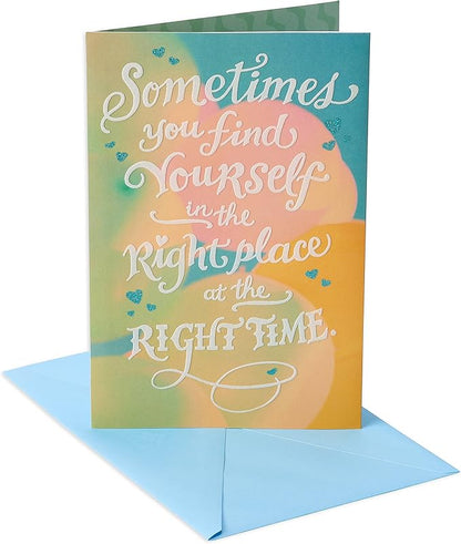 American Greetings Romantic Birthday Card (Right Place, Right Time)