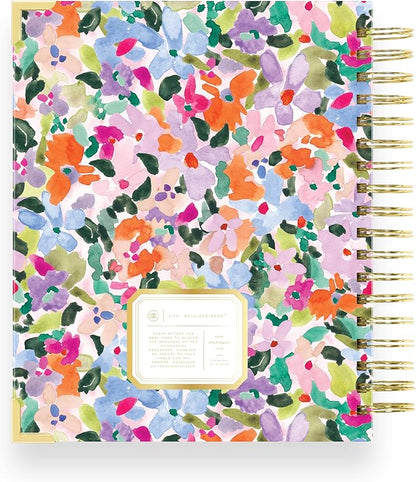 Day Designer 2025 Daily Planner – Premium Planner for Stylish Organization. Combines Monthly Calendar, Hourly Schedule, To-Do List, Gratitude, Goal Setting, Inspirational Quotes, Stickers & More. Elegant laminated Cover with Gold Accents (Blurred Spring)
