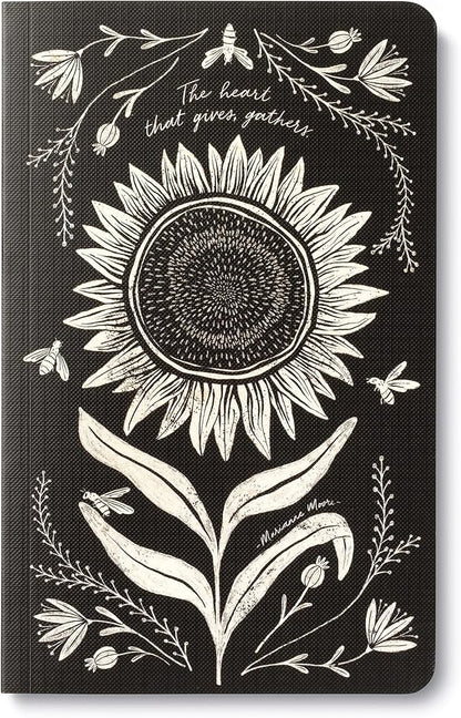 Compendium Softcover Journal - The heart that gives, gathers. – A Write Now Journal with 128 Lined Pages, 5″W x 8″H