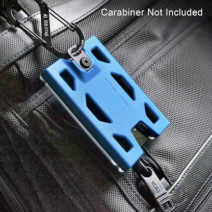 GOVO T4 Badge Holder No-Clip Version - Durable Polycarbonate ID Card Holder Holds 1 to 4 Cards (Blue)