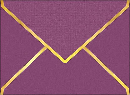 60 Pack Gold Envelopes 5x7 Bulk Wine, 250G Pearled Cardstock A7 Envelopes for Invitations Business Mailing Envelope with Gold Foil Border, A6 4x6 Envelopes for Wedding Baby Shower Cards