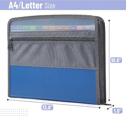 Mr. Pen- Accordion File Organizer, 13 Pockets, Blue, Document Organizer, Expanding File Folder Organizer, Accordion Folders for Documents, Accordian Folder, Accordian File Organizer
