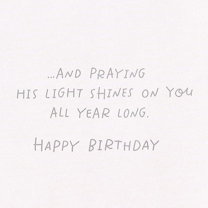 American Greetings Religious Birthday Card (His Light Shines on You)