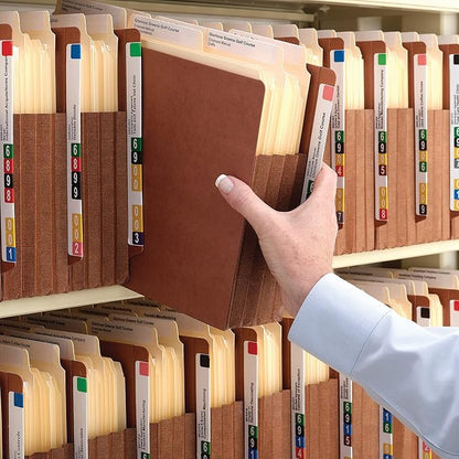 Smead End Tab TUFF® File Pocket, Reinforced Straight-Cut Tab, 3-1/2" Expansion, Tyvek® Gusset, Extra Wide Letter Size, Redrope, 10 per Box (73780)