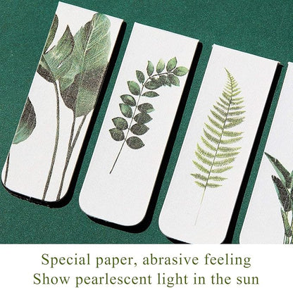 Chinco 10 Pieces Magnetic Bookmarks Magnet Page Markers Assorted Book Markers Set for Students Reading Gifts for Christmas(Tortoiseshell Leaf)