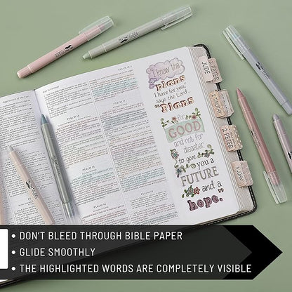 Mr. Pen Gel Highlighters - 8 Pack Dusty Colors, No Bleed Bible Highlighters, Assorted Color Gel Highlighters, Quick Dry Bible Markers