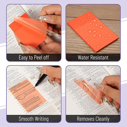 Mr. Pen- Transparent Sticky Notes, 3”x2”, 20 Pads, 1000Sheets, Colorful & Clear See Through Sticky Notes, Bulk Sticky Notes Transparent, Translucent Sticky Notes, Clear Transparent Sticky Notes Clear