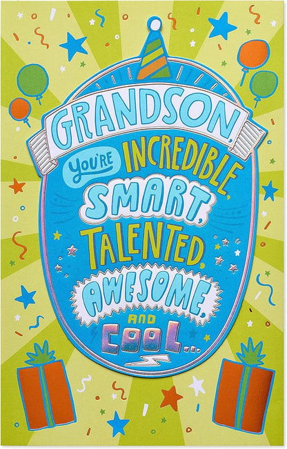 American Greetings Birthday Card for Grandson (Bragging About You)