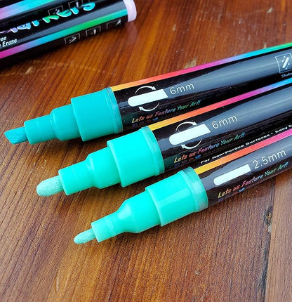 26 Macaron Pastel Chalk Markers Double Pack of Both Fine & Reversible Medium Tip Liquid Chalk Pens Wet Erase Menu Boards, Windows, Classrooms, Mirrors, Non-Porous Chalkboards, Plastic, Metal