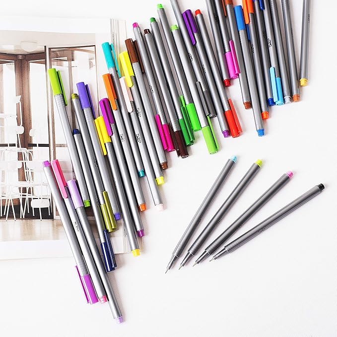 Mr. Pen- Pens, Fineliner 36 Pack, 0.4 mm, Pens Fine Point, Colored Journal Journals Supplies, Bible Pen Set, Art Writing Tip Markers