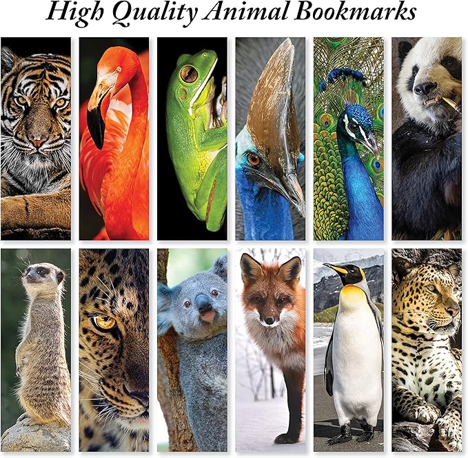 JBH Creations Around The World Animal Bookmarks - Pack of 48