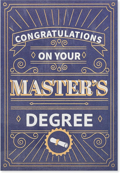 American Greetings Master's Degree Graduation Card (Impressive Achievement)