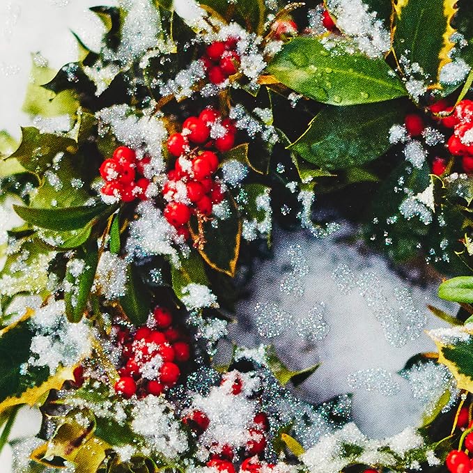 Hallmark Boxed Christmas Cards, Snowy Wreath (40 Cards and Envelopes)