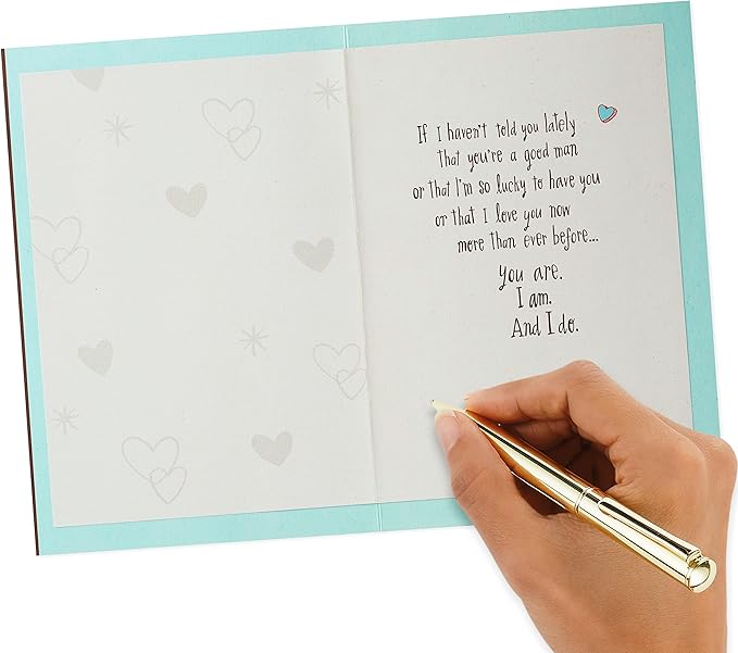 Hallmark Father's Day Card or Love Card for Him, Lucky Me to Have You (Anniversary Card)