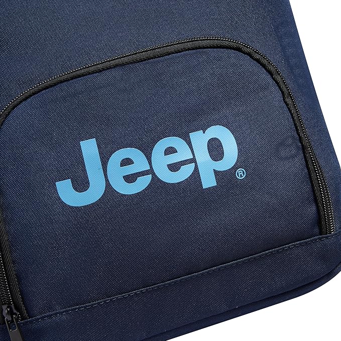Jeep JS016D Rolltop Travel Backpack, Navy, 17" Laptop