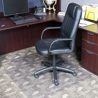 Dimex Low Pile Carpet Office Mat Chair Mat with Lip, 45" x 53" x .11"