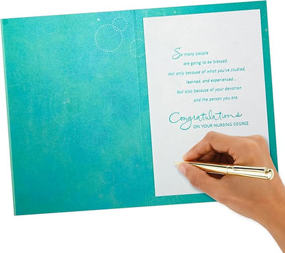 Hallmark Nurse Graduation Card (Nurses Make a Difference) for RN, LPN, Travel Nurse, Healthcare Worker