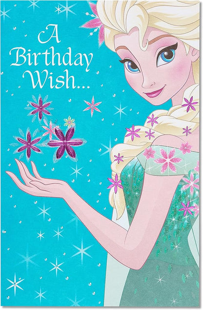 American Greetings Birthday Card for Kids (Frozen, Queen Elsa)