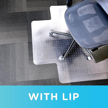 Dimex Office Chair Mat for Low Pile Carpet with Lip, 36" x 48", Clear
