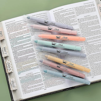 Mr. Pen- Gel Highlighters, 8 Pack, Morandi Colors, No Bleed Bible Markers