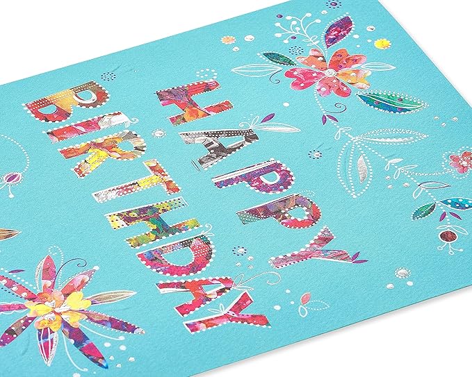 American Greetings Birthday Card for Her (Floral Happy Birthday)