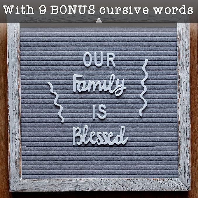 Extra Letters (NO BOARD INCLUDED) Symbols and Script Words for MAINEVENT Felt Letter Boards (Letters and Words Only Does not Include Board), Extra Set Of Letters for Message Boards