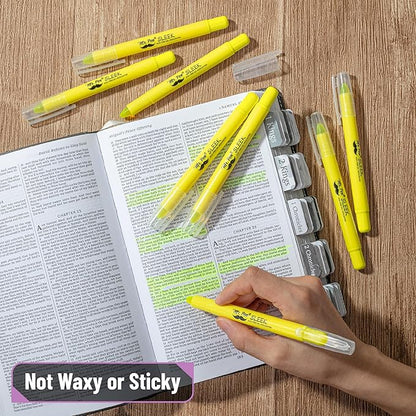 Mr. Pen- No Bleed Gel Bible Highlighters, Yellow, Pack of 8, Fluorescent Gel Highlighters