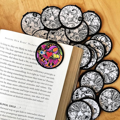 DIY - Color Your OWN Bulk Bookmarks for Kids - I Heart Books Clip Over The Page Bookmarks-75 Pack Boys & Girls. Perfect Student Incentives, Prizes, Classroom Rewards & Reading Awards!