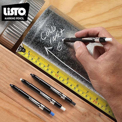 Listo 1620 BLACK COLOR - China Markers/Grease Pencils/China Marking/Pencils/Wax Pencils - Made in USA (72)